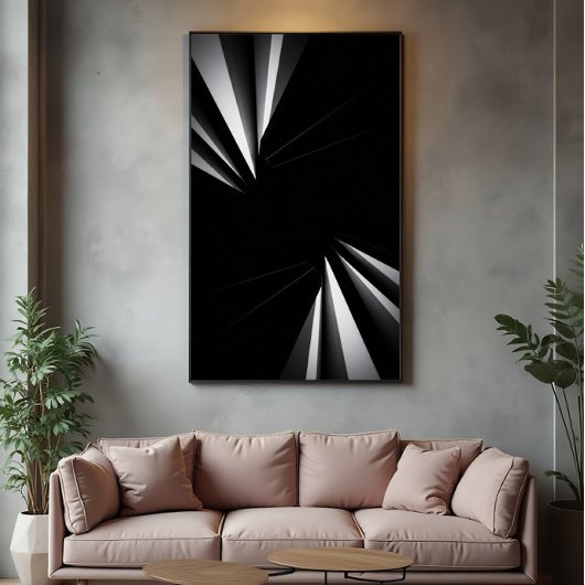 Light Abyss Geometry Poster