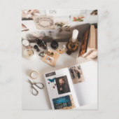 Light Academia Art Journaling Aesthetic Postkarte (Vorderseite)