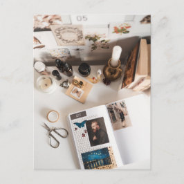 Light Academia Art Journaling Aesthetic Postkarte