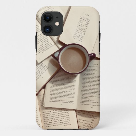 Light Academia Ästhetischer Kaffee und Bücher Case-Mate iPhone Hülle (Rückseite)