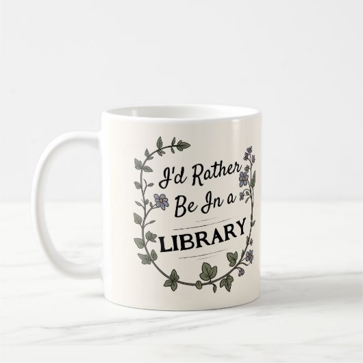 Light Academia Rather be in Libray book lover gift Kaffeetasse (Links)
