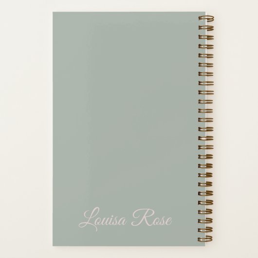 Light Academia Reading Journal Notizblock (Rückseite)