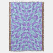 Light Amethyst and Pale Aqua Pattern Decke (Vorderseite Vertikal)