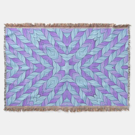 Light Amethyst and Pale Aqua Pattern Decke (Vorderseite)