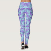 Light Amethyst and Pale Aqua Pattern Leggings (Rückseite)