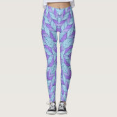 Light Amethyst and Pale Aqua Pattern Leggings (Vorderseite)