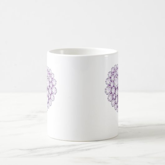 Light Amethyst Heart Gems Kaffeetasse (Mittel)