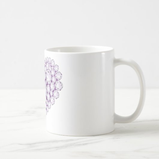 Light Amethyst Heart Gems Kaffeetasse (Rechts)