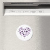 Light Amethyst Heart Gems Magnet (In Situ (Geschirrspüler))