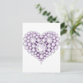 Light Amethyst Heart Gems Postkarte (Stehend Vorderseite)