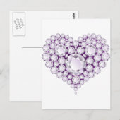 Light Amethyst Heart Gems Postkarte (Vorne/Hinten)