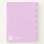 Light Amethyst Purple Modern Big "NOTEBOOK" Notizblock (Rückseite)
