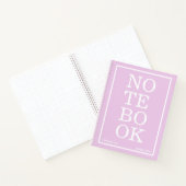 Light Amethyst Purple Modern Big "NOTEBOOK" Notizblock (Innenseite)