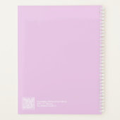 Light Amethyst Purple Modern Layout Large Planer (Rückseite)