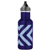 Light and Dark Blue Chevrons Trinkflasche (Rechts)