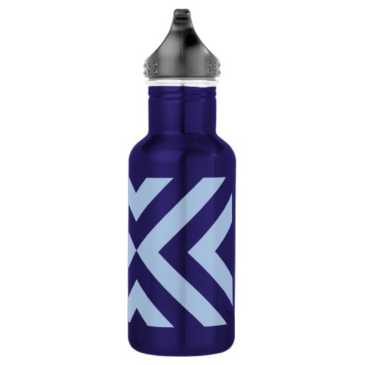 Light and Dark Blue Chevrons Trinkflasche (Rechts)