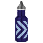 Light and Dark Blue Chevrons Trinkflasche (Links)