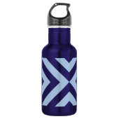 Light and Dark Blue Chevrons Trinkflasche (Vorderseite)