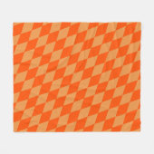 Light and Dark Orange Harlequin Diamonds Checkers  Fleecedecke (Vorderseite (Horizontal))