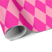Light and Dark Pink Harlequin Diamonds Checkers Geschenkpapier (Rolleneckpunkt)