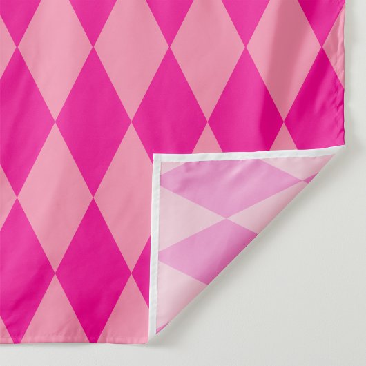 Light and Dark Pink Harlequin Diamonds Checkers  Stoff
