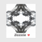 Light and Darkness Abstract Black White Fluid Art Aufkleber (Blatt)