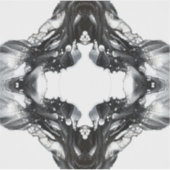 Light and Darkness Abstract Black White Fluid Art Aufkleber (Vorderseite)
