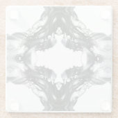 Light and Darkness Abstract Black White Fluid Art Glasuntersetzer (Rückseite)