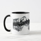 Light and Darkness Abstract Black White Fluid Art Tasse (Links)