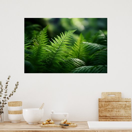 Light and Ferns Poster (Küche)