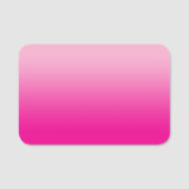 Light and Hot Pink Ombre Blank Namensschild (Vorderseite)