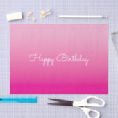 Light and Hot Pink Ombre Happy Birthday Seidenpapier (Handwerk)