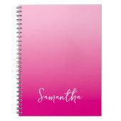 Light and Hot Pink Ombre Script Name Notizblock (Vorderseite)