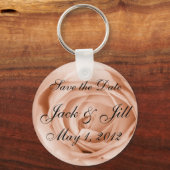 Light Apricot Save the Date Schlüsselanhänger (Vorderseite)