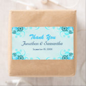 Light Aqua Blue Aquamarin Floral Große Gastgeschen (Insitu)