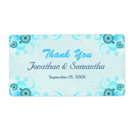 Light Aqua Blue Aquamarin Floral Große Gastgeschen