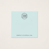 Light aqua blue Custom Logo Ohrring Display Karte (Vorderseite)