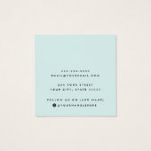 Light aqua blue Custom Logo Ohrring Display Karte (Rückseite)