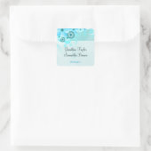 Light Aqua Blue Floral Save the Date Gevor Sticker (Tasche)