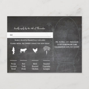 Light Aqua Blue Mason Jar Chalkboard Wedding Postkarte