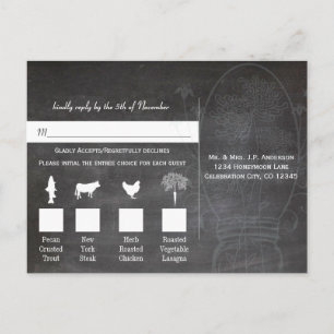 Light Aqua Blue Mason Jar Chalkboard Wedding Postkarte