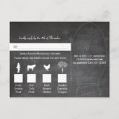 Light Aqua Blue Mason Jar Chalkboard Wedding Postkarte (Rückseite)