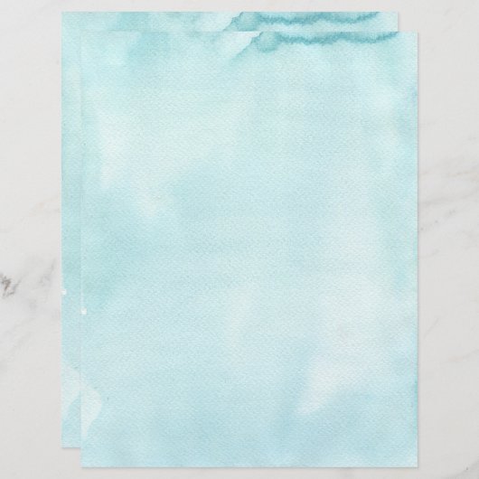 Light Aqua Blue Papier (Vorne/Hinten)