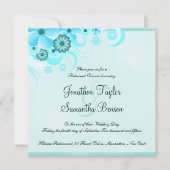 Light Aqua Blue Square Hochzeitsdinner Probe Einladung (Vorderseite)