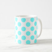 Light Aqua Dots Kaffeetasse (VorderseiteRechts)