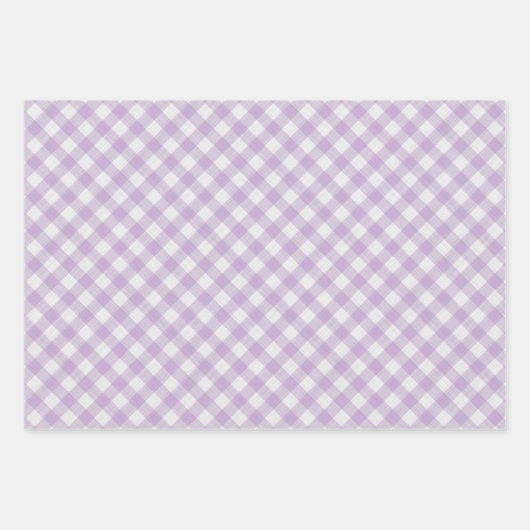 Light Aqua Türkis Green Pink Gingham Geschenkpapier Set (Vorderseite)