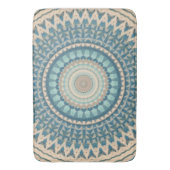 Light Aquamarin Blue Beige Mandala   Badematte (Vorderseite Vertikal)