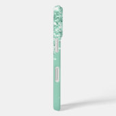 Light Aquamarin Glitzer Tropfen Glam Signatur Case-Mate iPhone Hülle (Rückseite / Rechts)