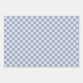 Light Aquamarin Periwinkle Violet Blue Gingham Geschenkpapier Set (Vorderseite)