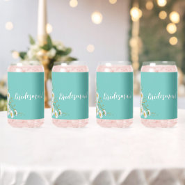 Light Aquamarin & White Daisis Hochzeitsfeier kann Dosenglas